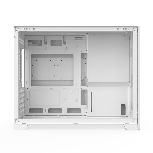 Huntkey F820 M-ATX Gaming PC Case | Tempered Glass | 360mm Cooling Support | High Airflow Design (No Fans Included)