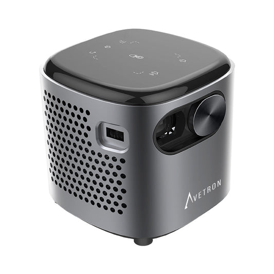 Avetron Portable DLP Projector – 480P Native, 70 ANSI Lumens, Android 11, 1GB+32GB, 1080P Support, Wi-Fi, Bluetooth, Built-in Battery