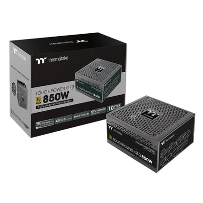 Thermaltake Toughpower GF3 850 W Gold | ATX 3.0 | PCIe 5.0-Ready (12VHPWR) | 80 PLUS Gold | Full Modular | Smart Zero Fan