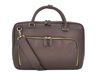 UNION 15.6" PU Leather Laptop Bag | Sleek Business Carry Case with Multi-Pockets