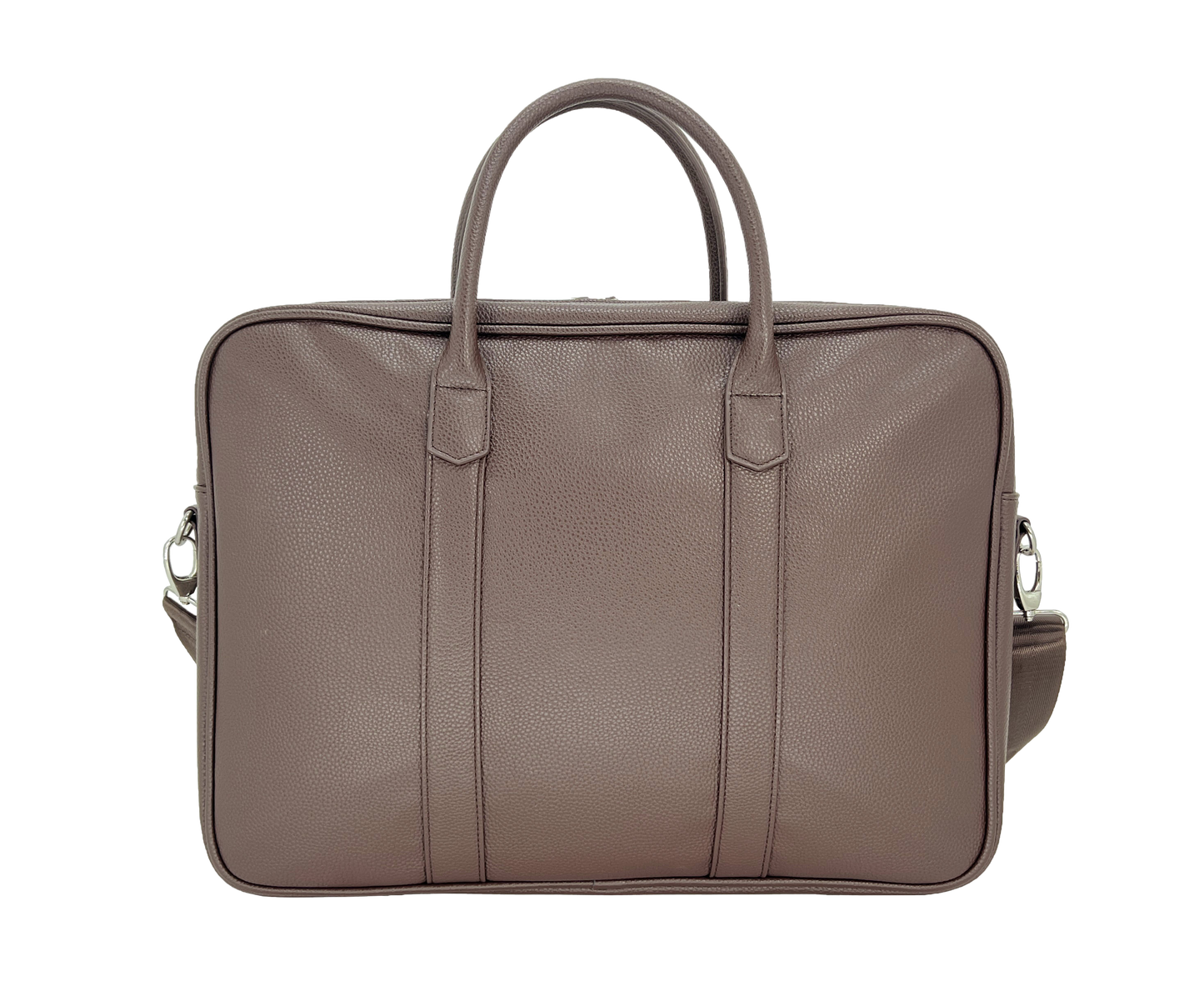 UNION 17.3" PU Leather Laptop Bag | Extra-Large Business Briefcase with Multi-Compartment Design | Coffee Brown