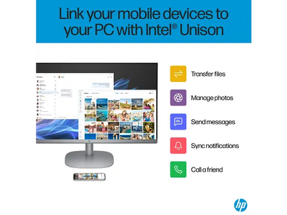 HP OmniStudio X All-in-One Desktop Next Gen AI 27-cs0000t PC | 27" FHD 60Hz Touch Screen | Intel Core Ultra 7 256V | 16GB RAM | 1TB SSD | Shared | WIN 11