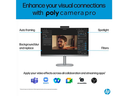 HP OmniStudio X All-in-One Desktop Next Gen AI 27-cs0000t PC | 27" FHD 60Hz Touch Screen | Intel Core Ultra 7 256V | 16GB RAM | 1TB SSD | Shared | WIN 11