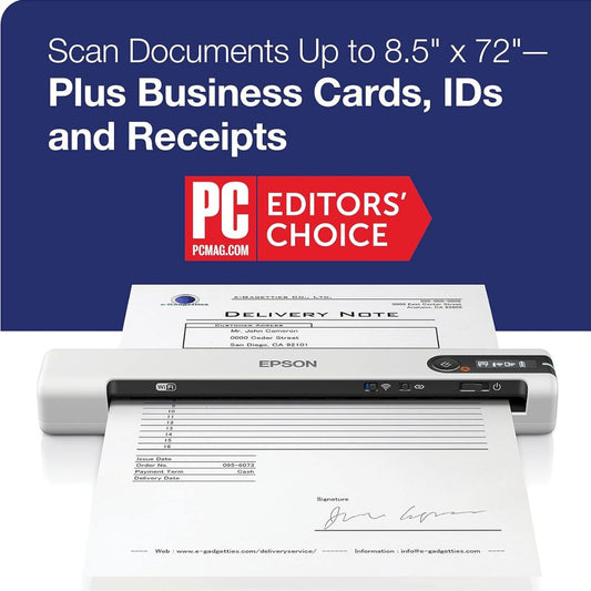 Epson DS-80W Wireless Portable Sheet-fed Document Scanner