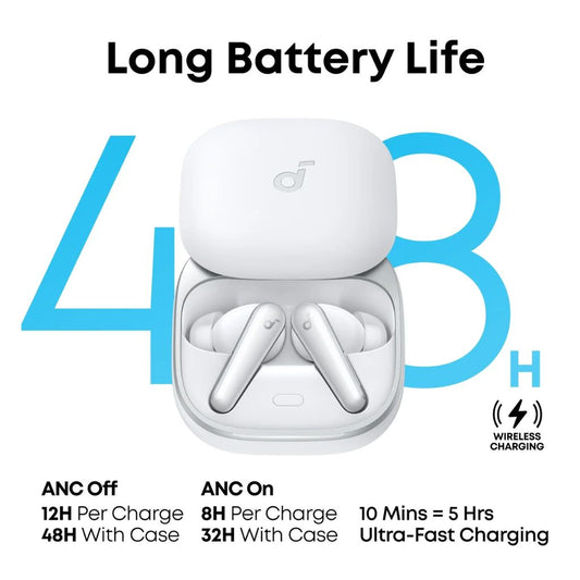 Anker soundcore Liberty 5 Noise-Cancelling Earbuds | White