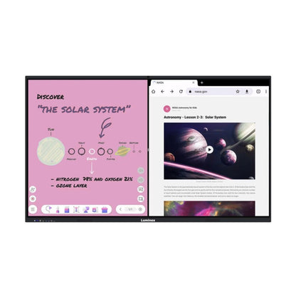 Luminex 86-Inch 4K UHD & AI Built-in Camera Smart Interactive Whiteboard | Android 15.0 | RAM 16GB | Storage 256GB