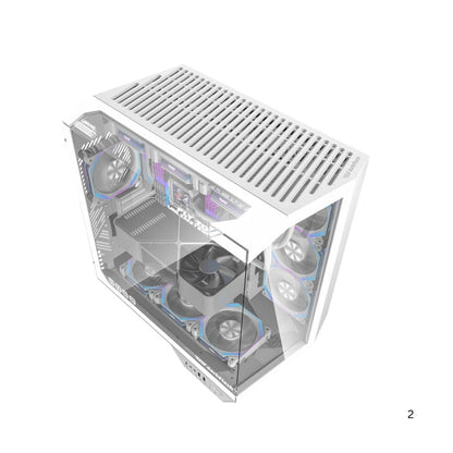DarkFlash DY470 Mid Tower Case | White