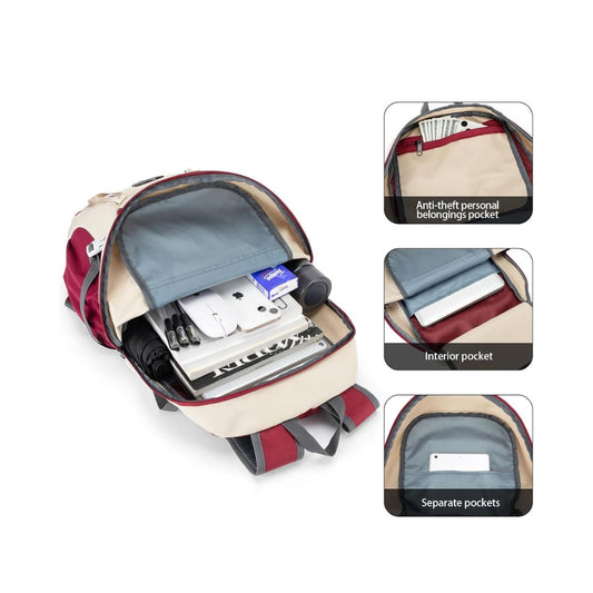 Raptor Travel Hiking Compartments Backpack | Red