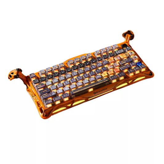 GravaStar Mercury K1 Pro Special Edition Gaming Keyboard | Battle-Worn Yellow