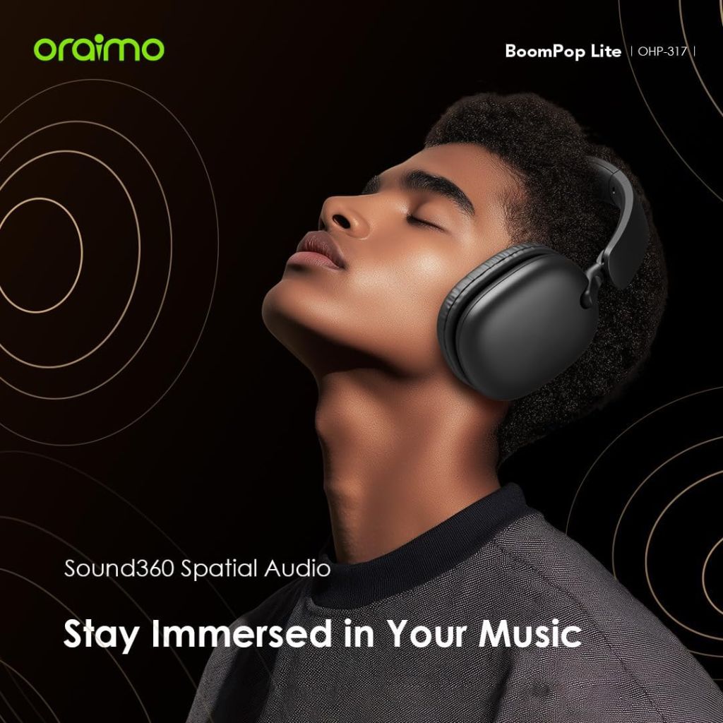 Oraimo Boom Pop Lite Wireless Headset | Speed Black