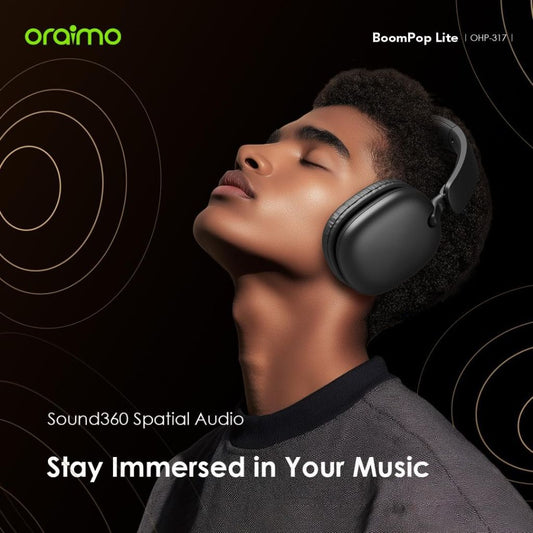 Oraimo Boom Pop Lite Wireless Headset | Speed Black
