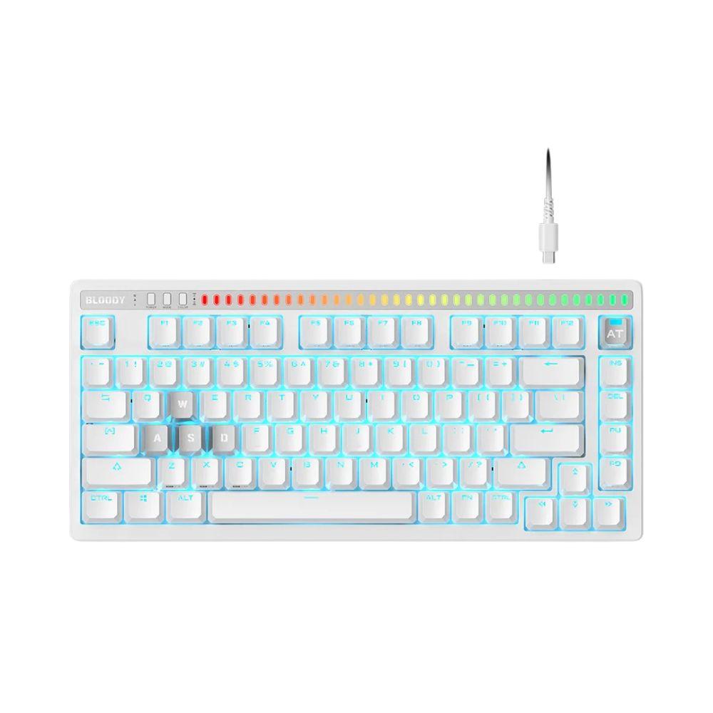 Bloody AT75 Alpha-Optical Switch 75% Gaming Keyboard | Adjustable Actuation | RGB | PBT/Magnesium Keycaps
