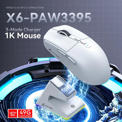 ATTACK SHARK X6 Wireless Gaming Mouse | White