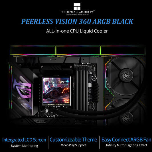 Thermalright Peerless Vision 360 ARGB CPU Cooler | Black