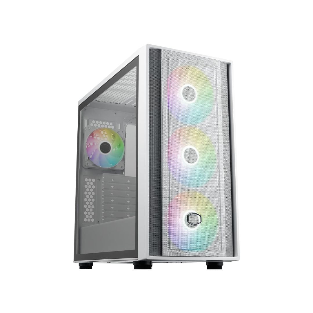 Cooler Master MasterBox 600 Mid Tower 4 Fan | White