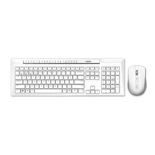 Combo Kit Rapoo 8210M Wireless Keyboard and Mouse | White