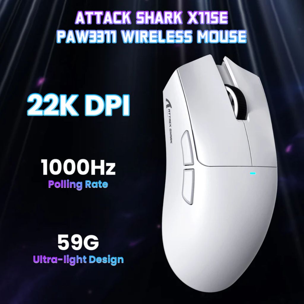 ATTACK SHARK X11 SE Wireless Gaming Mouse | White