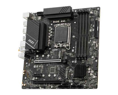 MSI PRO B760M‑A WiFi DDR5 mATX Motherboard | LGA 1700 | DDR5 5333 MHz OC | PCIe 4.0 | Wi‑Fi 6E | 2.5 Gb LAN