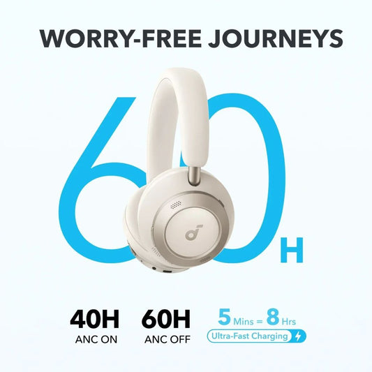 Anker soundcore Space One Pro FlexiCurve Over-Ear Headphone | White