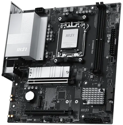 MSI PRO B850M-G Gaming Motherboard | AMD AM5 | DDR5 8200+ OC | PCIe 5.0 x16 | Dual M.2 | 5GbE LAN | USB 5Gbps | Micro-ATX