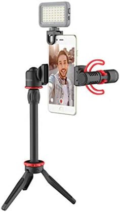 BOYA BY-VG330 Smartphone Vlogging Kit with Mini Tripod | Shotgun Microphone | LED Light & Phone Holder | All-in-One Video Kit for YouTube | TikTok | and Live Streaming