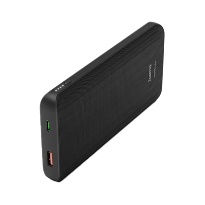 Hama PD10 10000 mAh Power Pack | Fast Charging Portable Power Bank with USB-C & USB-A Outputs | PD & Quick Charge Support | LED Indicator
