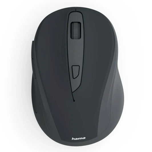 Hama WM-400 Wireless Ergonomic Mouse | 6-Button Optical Quiet Mouse with 2.4 GHz RF | Adjustable DPI | Stowable USB-A Receiver & Eco-Friendly Design