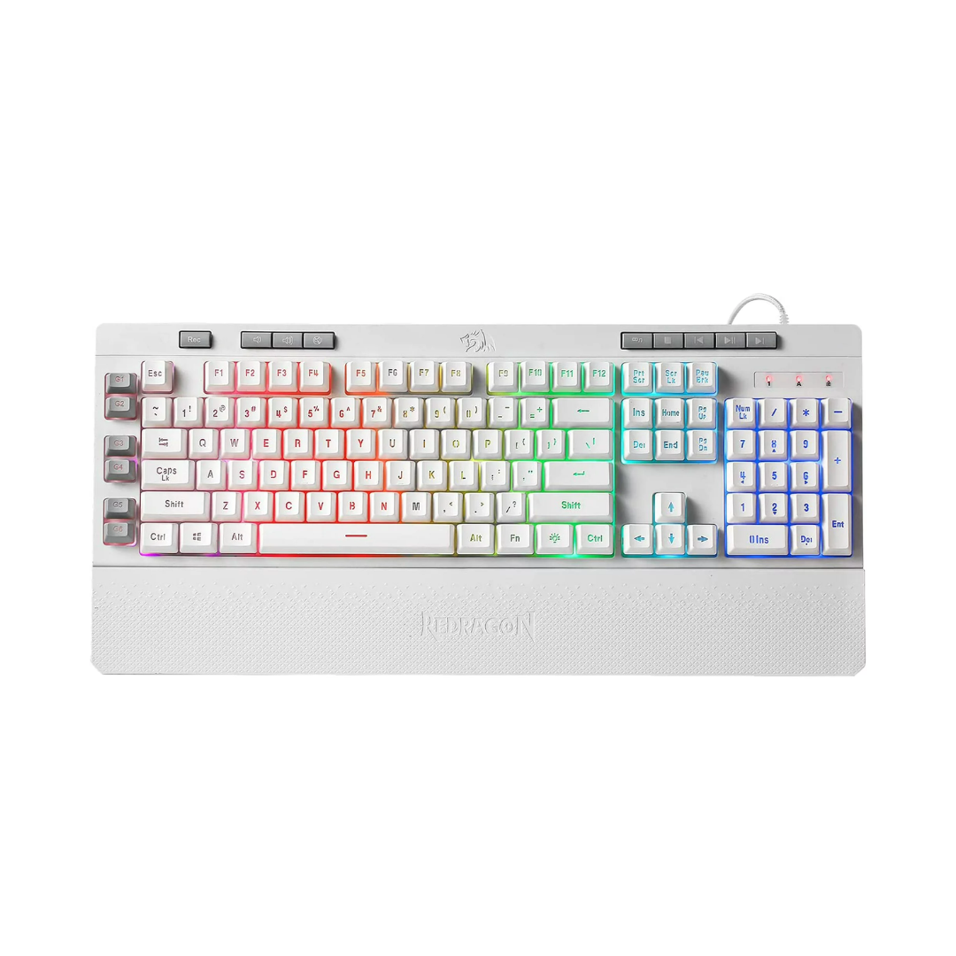 Redragon K512 Shiva RGB Gaming Keyboard | White