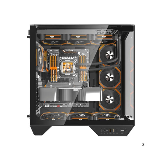 DarkFlash DY470 Mid Tower Case | Black