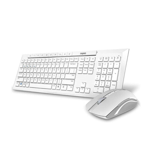 Combo Kit Rapoo 8210M Wireless Keyboard and Mouse | White