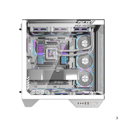 DarkFlash DY470 Mid Tower Case | White