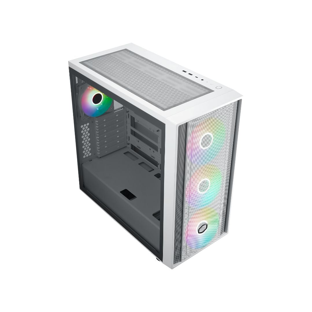 Cooler Master MasterBox 600 Mid Tower 4 Fan | White