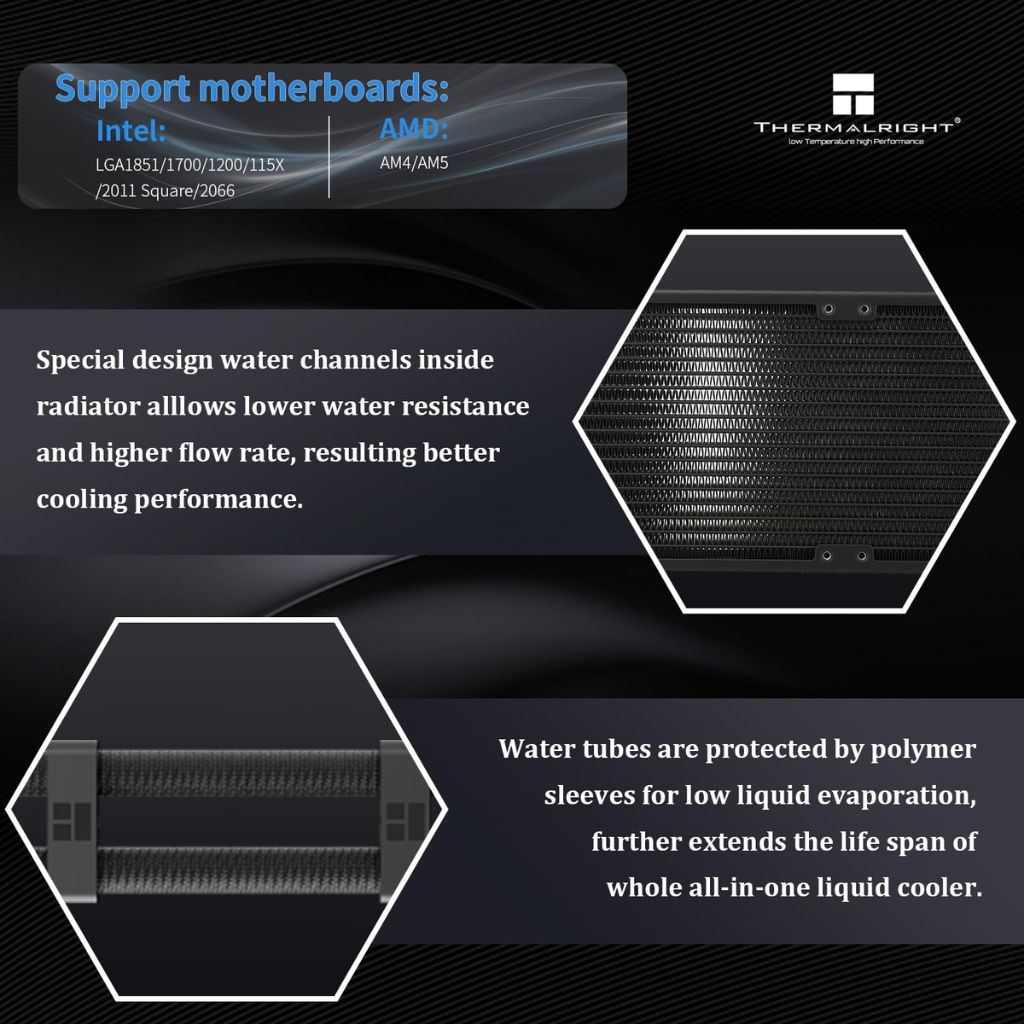 Thermalright Peerless Vision 360 ARGB CPU Cooler | Black