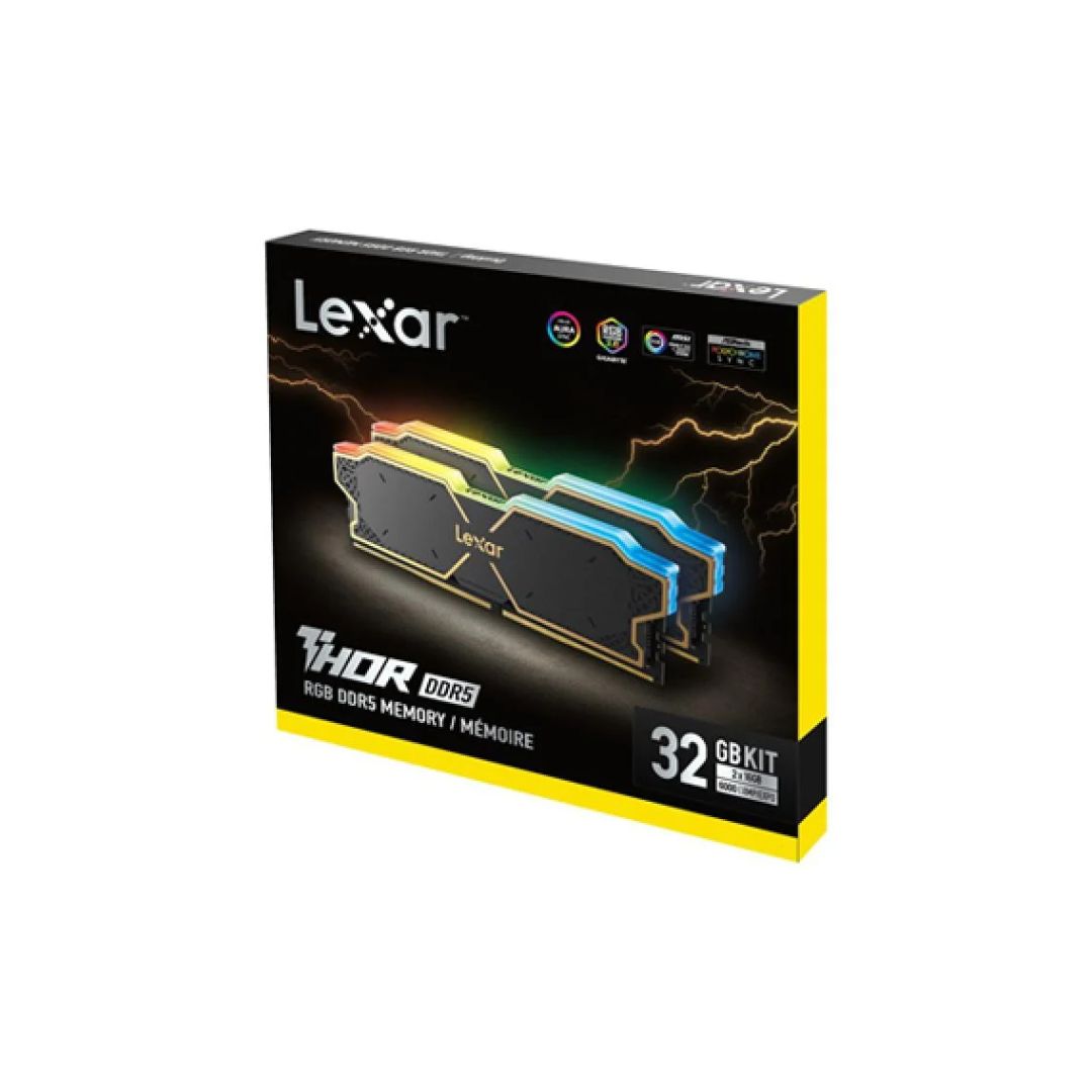 Lexar THOR RGB DDR5 Ram 32GB (2x16GB) 6000MHz CL38 | Black