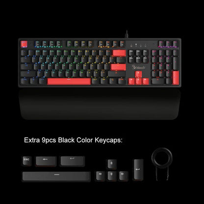 Bloody S525N Mechanical Gaming Keyboard | BLMS Hot-Swappable Switches | RGB Backlight | 1ms Response | Wrist Rest