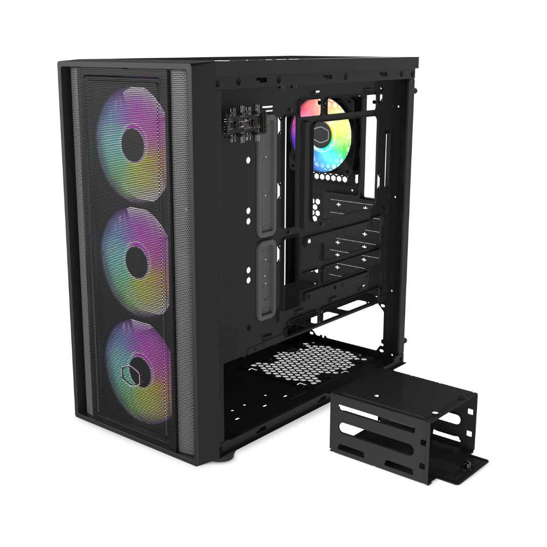 Cooler Master MasterBox 600 Mid Tower 4 Fan | Black
