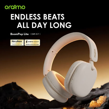 Oraimo Boom Pop Lite Wireless Headset | Light Gold