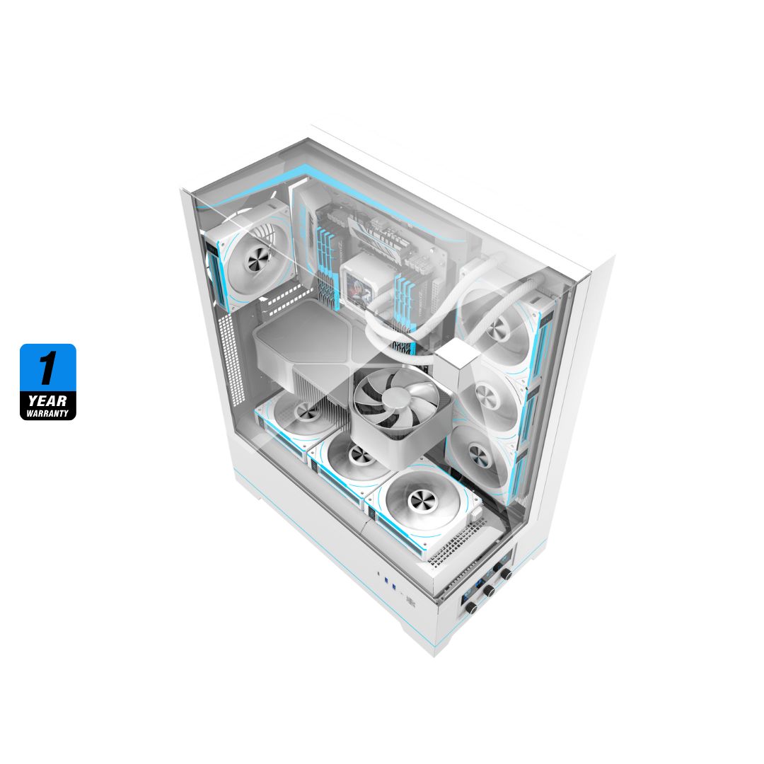DarkFlash DY450L Pro Mid Tower Case | White