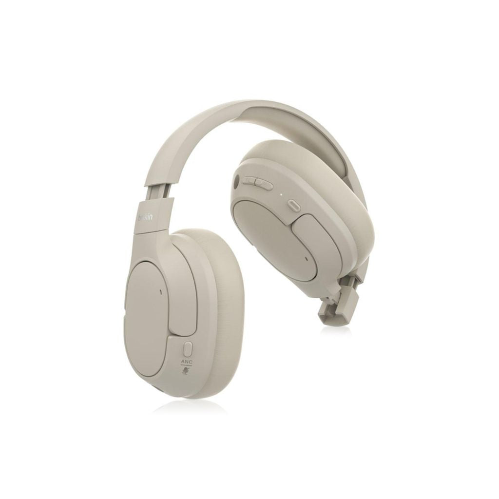 Belkin SoundForm Isolate Noise Cancelling Over-Ear Headphones | Sand