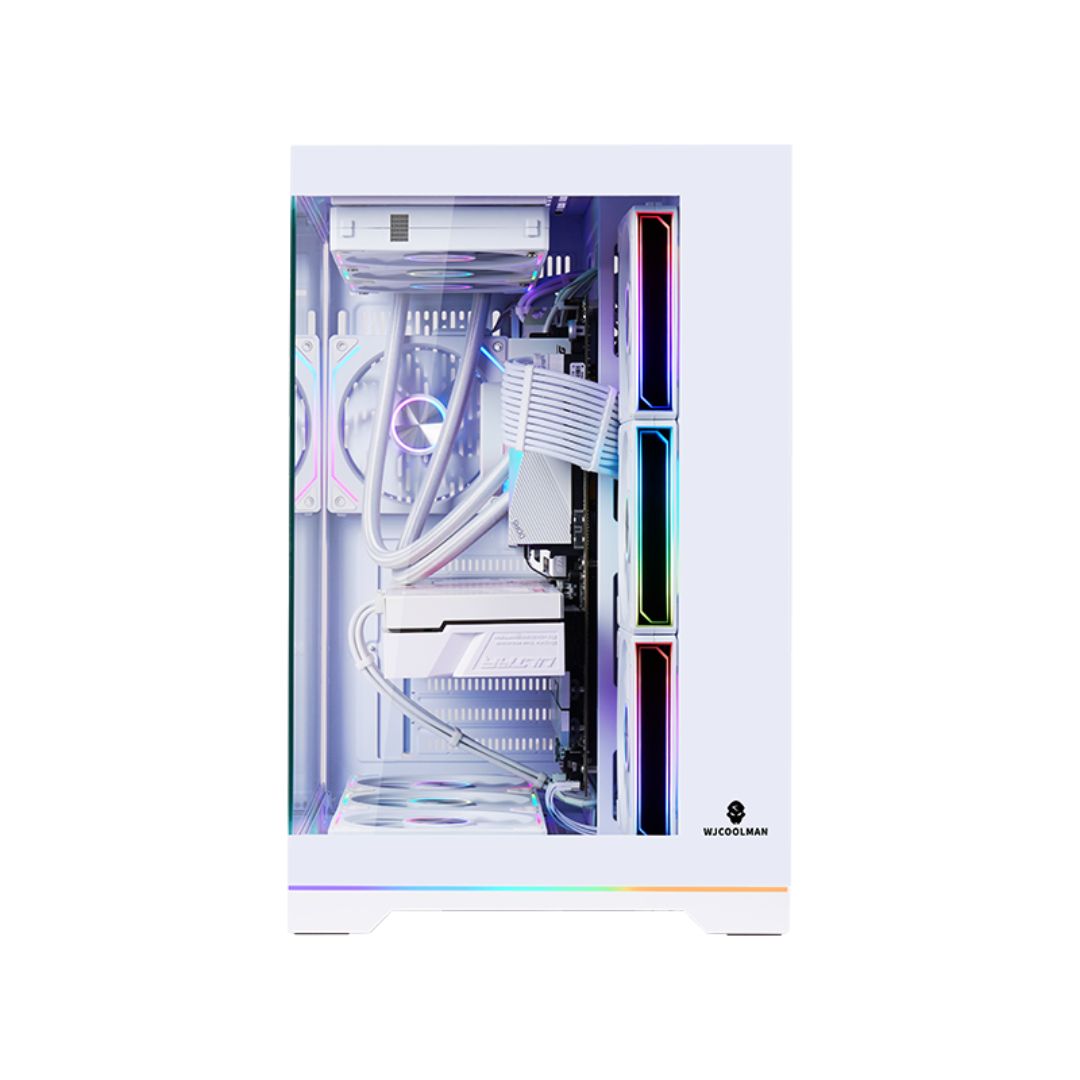 Wjcool Man ROBIN II PLUS SCAR 4 Fan Mid Tower Case | White