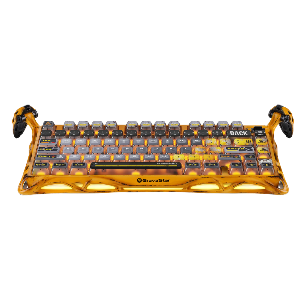 GravaStar Mercury K1 Pro Special Edition Gaming Keyboard | Battle-Worn Yellow