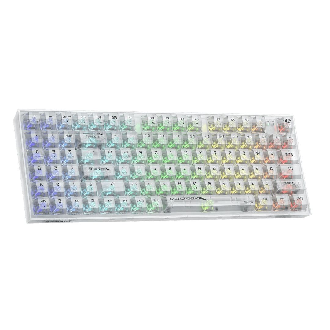 Redragon IRELIA K658CT PRO RGB 90% | USB-C wired | BT | 2.4 GHz wireless Translucent Crystal Switch