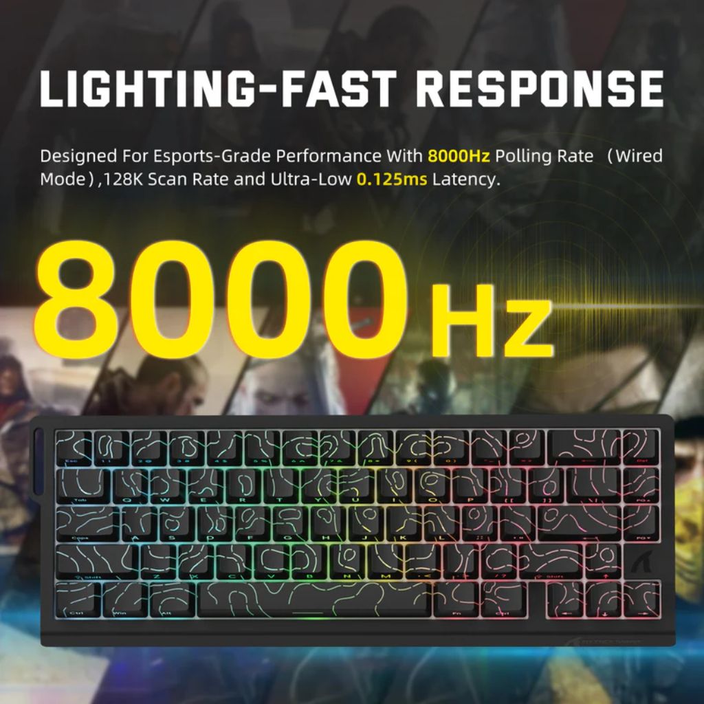 ATTACK SHARK X68 Pro Magnetic Wireless Keyboard | Black Contours