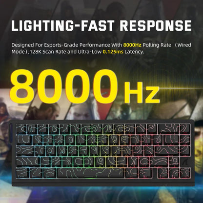 ATTACK SHARK X68 Pro Magnetic Wireless Keyboard | Black Contours