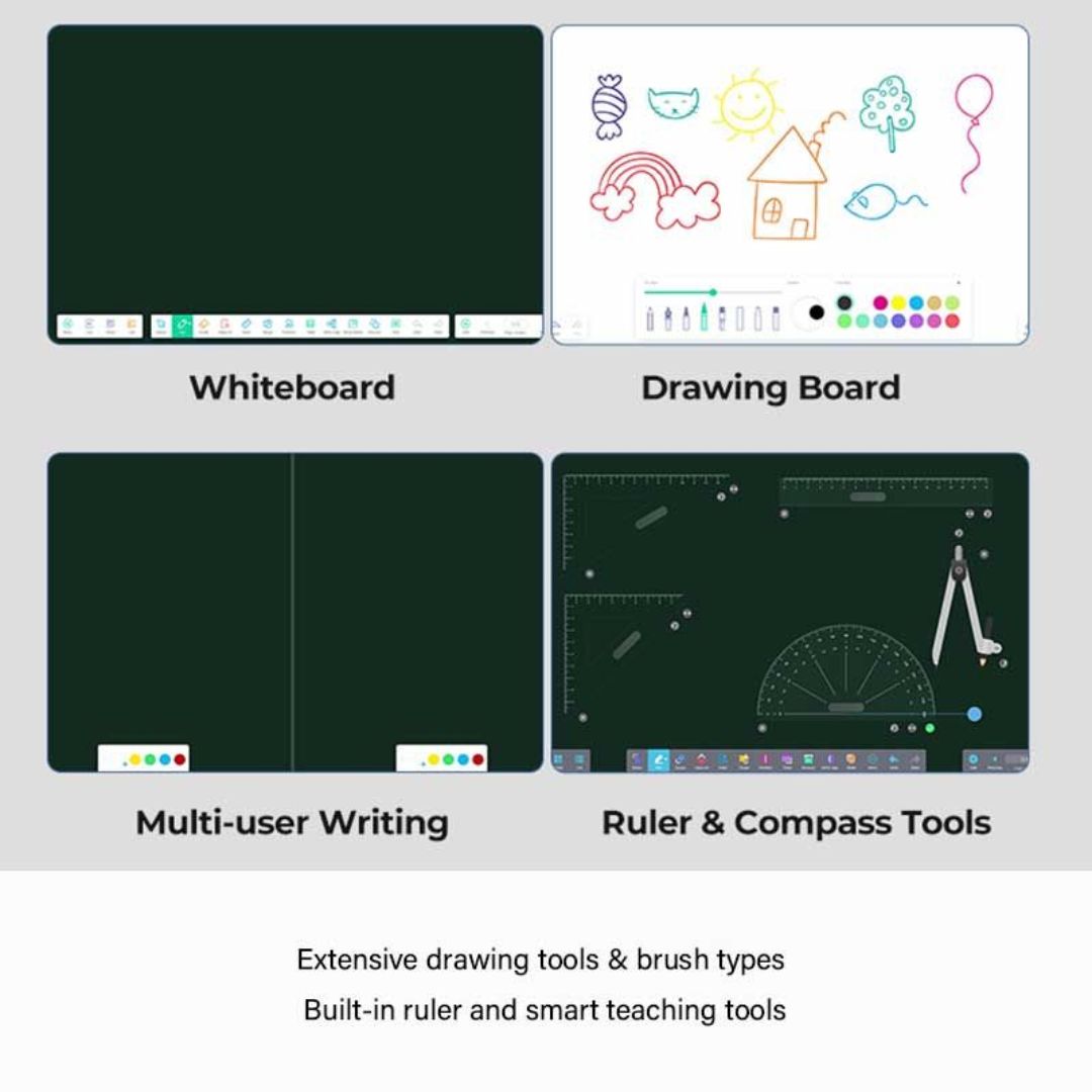 Luminex 75-Inch 4K UHD & AI Built-in Camera Smart Interactive Whiteboard | Android 13.0 | RAM 8GB | Storage 128GB