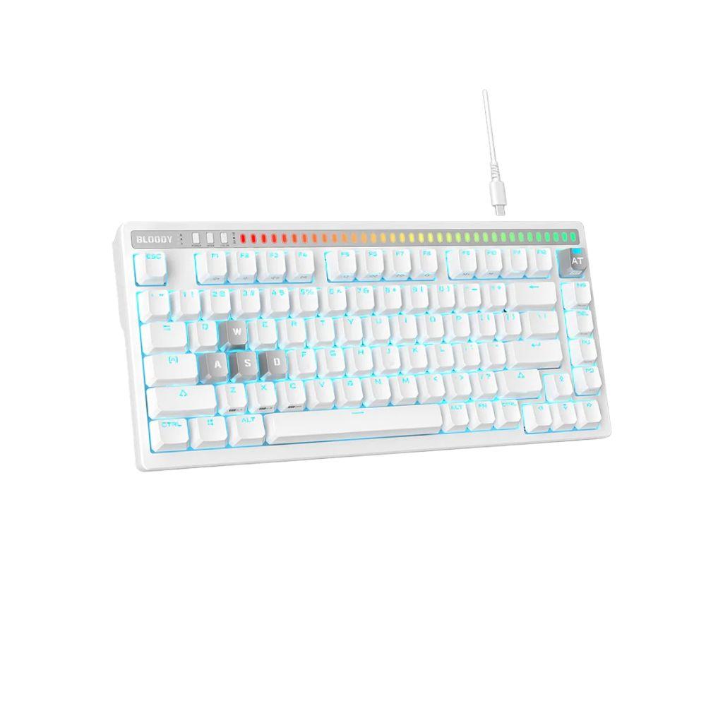 Bloody AT75 Alpha-Optical Switch 75% Gaming Keyboard | Adjustable Actuation | RGB | PBT/Magnesium Keycaps