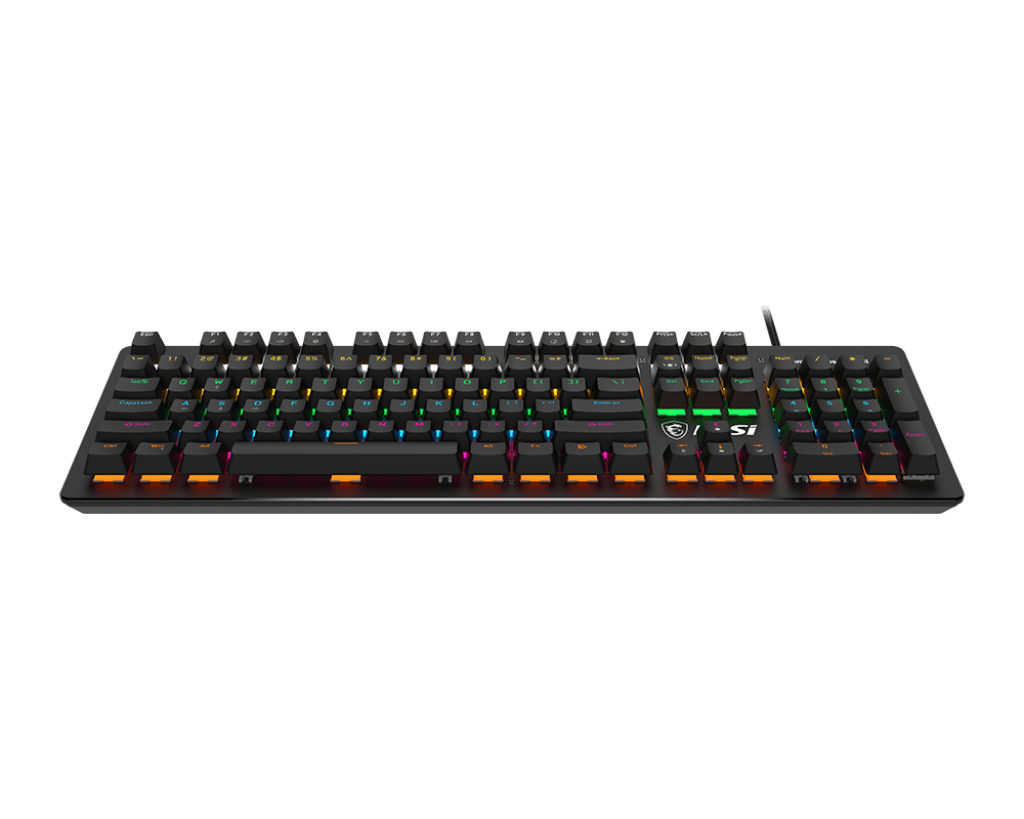 MSI FORGE GK300 Gaming Keyboard | Mechanical Blue Switches | 9-Mode RGB | 26-Key Anti-Ghosting | USB-Wired