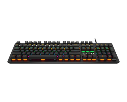 MSI FORGE GK300 Gaming Keyboard | Mechanical Blue Switches | 9-Mode RGB | 26-Key Anti-Ghosting | USB-Wired