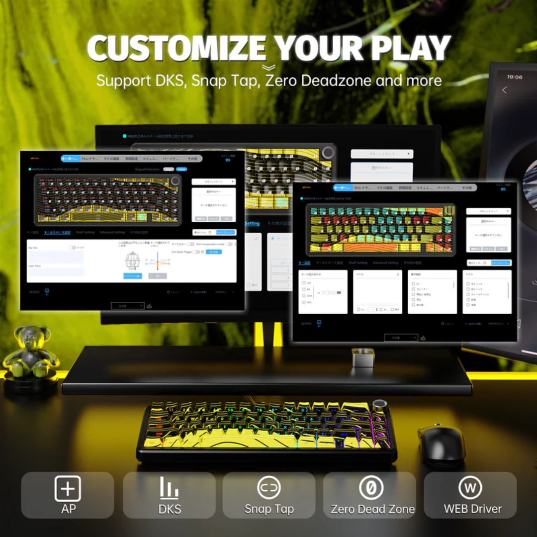 ATTACK SHARK X65 PRO Magnetic Keyboard | Yellow Contours