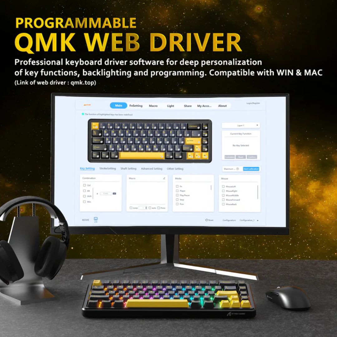 ATTACK SHARK X65 Magnetic Mechanical Keyboard | Starry Night